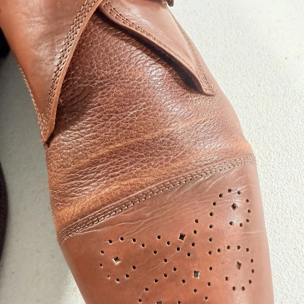 Stanley‎ Blacker Men's Brown Leather Cap Toe Monk Strap Dress Shoes Size 13 M